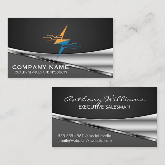 照明Bolt Techロゴ 名刺 (正面/裏面)