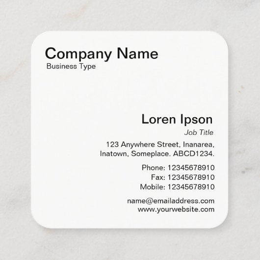 照準 スクエア名刺 (裏面)