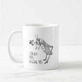 煩わせることのために残念: ヴィンテージのバッタ/コオロギ コーヒーマグカップ (左)