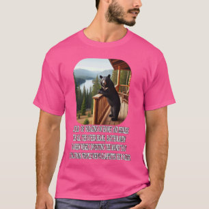 熊おもしろいミーム豊間抜けかな毛皮の動物 Tシャツ