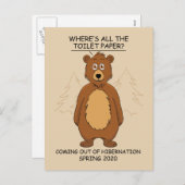 熊おもしろい漫画 シーズンポストカード (正面/裏面)