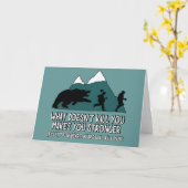 熊おもしろい熊 カード (黄色い花)