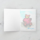 熊がハート カード (内部)