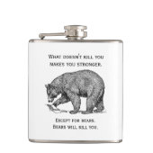 熊が君を殺すおもしろい フラスク (正面)