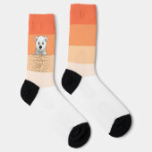 熊が壁を見下ろす、ロウソクの炎 ソックス (右)