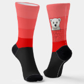 熊が壁を見下ろす、赤レッド ソックス (傾斜あり)