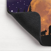 熊が散歩 – シルエット マウスパッド (コーナー)