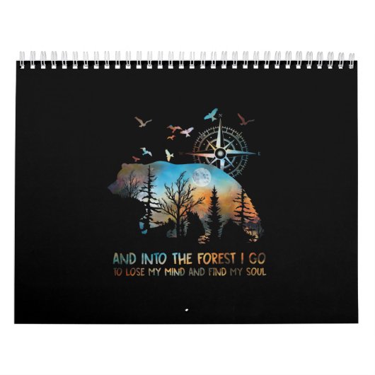 熊と森に私は気を失うために行く カレンダー (カバー)