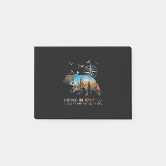 熊と森に私は気を失うために行く ポストイット (正面)