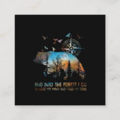 熊と自然 スクエア名刺 (正面)