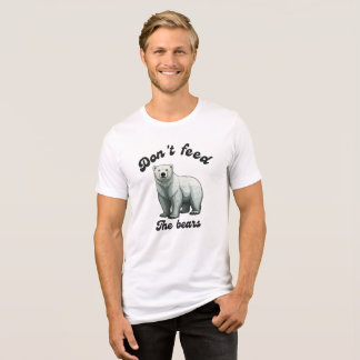 熊にエサを与えないで トライブレンドTシャツ