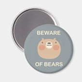 熊に用心する マグネット (正面/裏面)
