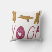 熊のおもしろいヨガのポーズ クッション (裏面)