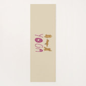 熊のおもしろいヨガのポーズ ヨガマット (裏面)