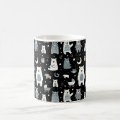 熊のお洒落家族のパターン コーヒーマグカップ (中央)