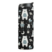 熊のお洒落家族のパターン タンブラー (回転左)