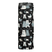 熊のお洒落家族のパターン タンブラー (裏面)