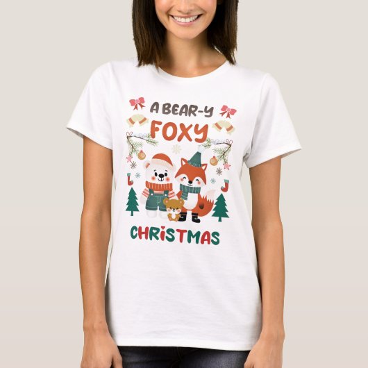 熊のような狡猾なクリスマス！ Tシャツ (正面)