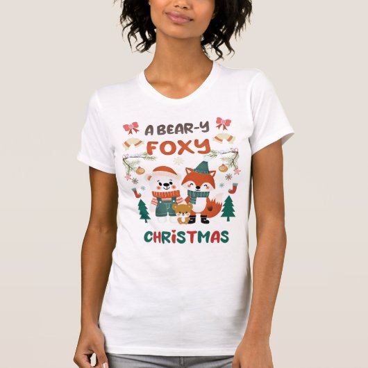 熊のような狡猾なクリスマス！ Tシャツ (正面)