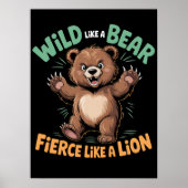 熊のように荒れ狂い、ライオンのように獰猛 ポスター (正面)