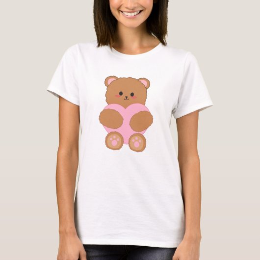 熊のハート Tシャツ (正面)