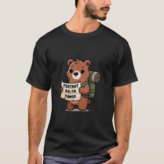 熊のフォックストロット・デルタ・タンゴ Tシャツ (正面)