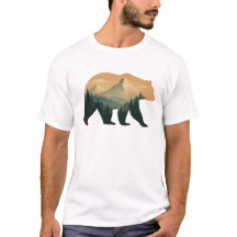 熊のメンズTシャツ