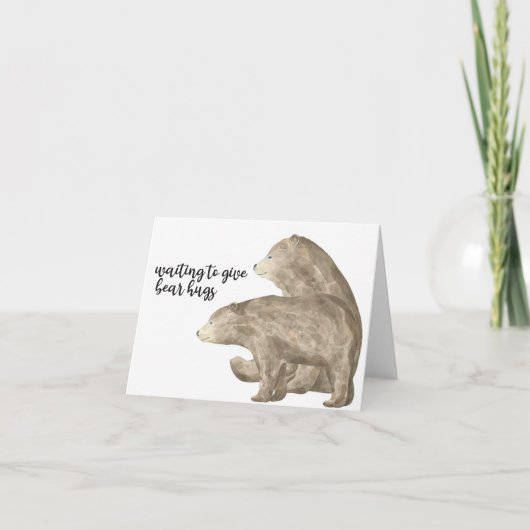 熊の与え抱きを待つ カード (正面)
