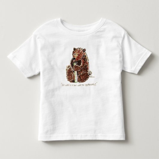 熊の冬眠考察 トドラーTシャツ (正面)