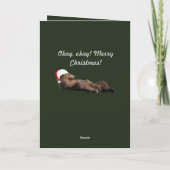 熊の子と鷲のあるクリスマスカード シーズンカード (裏面)