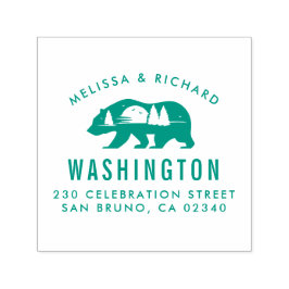 熊の山シルエット素朴名返却住所 セルフインキングスタンプ