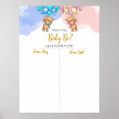 熊の性別が男の子または女の子のグラフを表示 ポスター (正面)