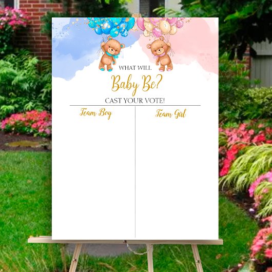 熊の性別が男の子または女の子のグラフを表示 ポスター