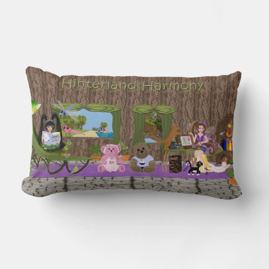 熊の木の家のKLeighEと法 ランバークッション (正面)