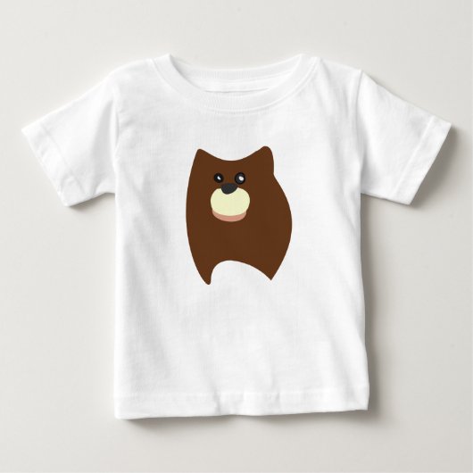 熊の歩行 ベビーTシャツ (正面)