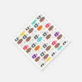 熊の熊のカラフル柄 スタンダードカクテルナプキン (角)