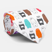 熊の熊のカラフル柄 ネクタイ (ロール)