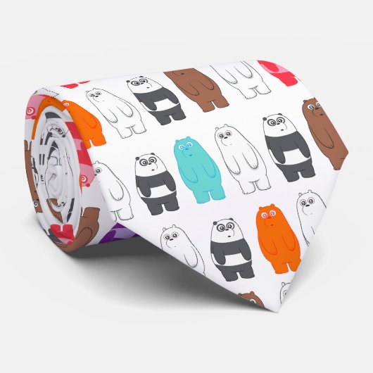 熊の熊のカラフル柄 ネクタイ (ロール)