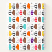 熊の熊のカラフル柄 ノートブック (裏面)