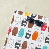 熊の熊のカラフル柄 ビーチタオル (インサイチュ)