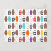 熊の熊のカラフル柄 ポストカード (正面)