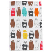 熊の熊のカラフル柄 ミディアムペーパーバッグ (正面)