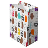 熊の熊のカラフル柄 ミディアムペーパーバッグ (裏面アングル)