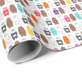 熊の熊のカラフル柄 ラッピングペーパー (ロールコーナー)