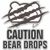 熊の落下に注意する シール (正面)