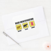 熊の識別おもしろい スクエアシール (封筒)