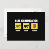 熊の識別おもしろい ポストカード (正面/裏面)