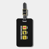 熊の識別おもしろい ラゲッジタグ (正面縦)