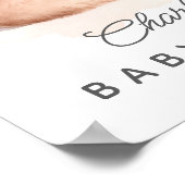 熊の赤ちゃんシャワー歓迎サインを寄り添う ポスター (角)