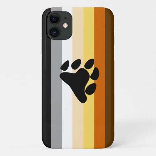 熊の足あと付きプライドフラグ Case-Mate iPhoneケース (裏面)